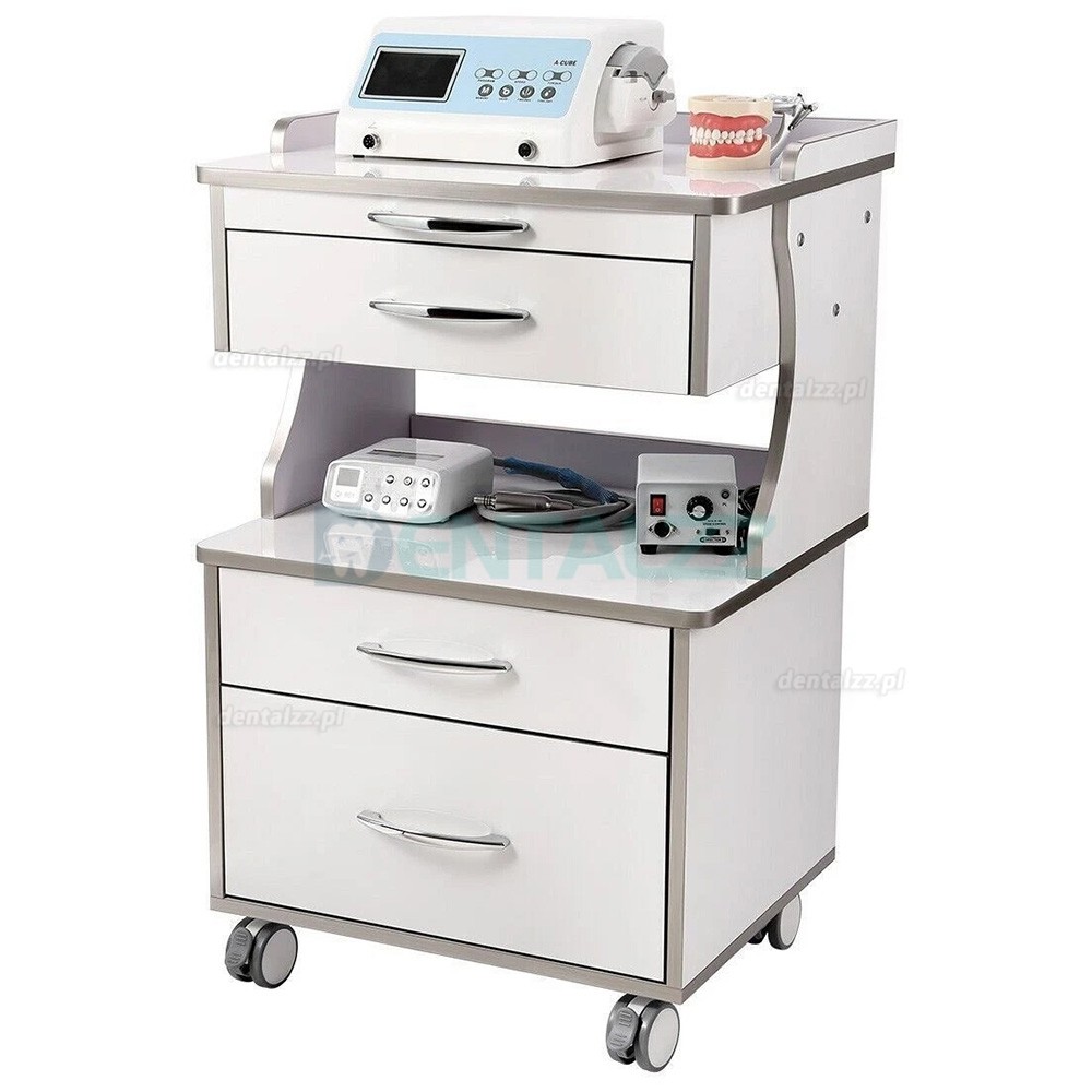 Dentech G15 W&oacute;zek Stomatologiczny na Narzędzia z 3 Szufladami Mobilny